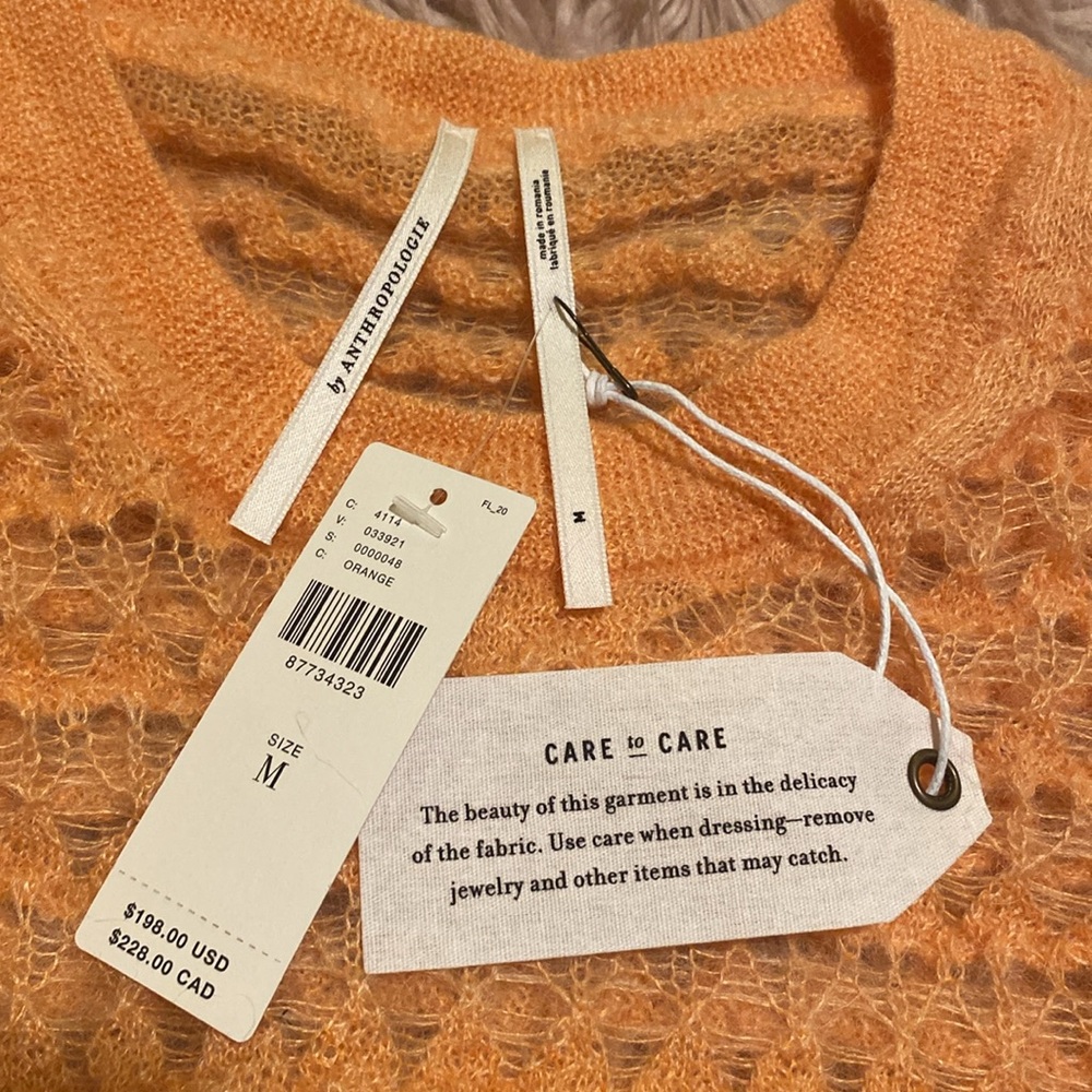 NWT Anthropologie Pilcro Wool Blend Open Stitch Sweater - Picture 7 of 14